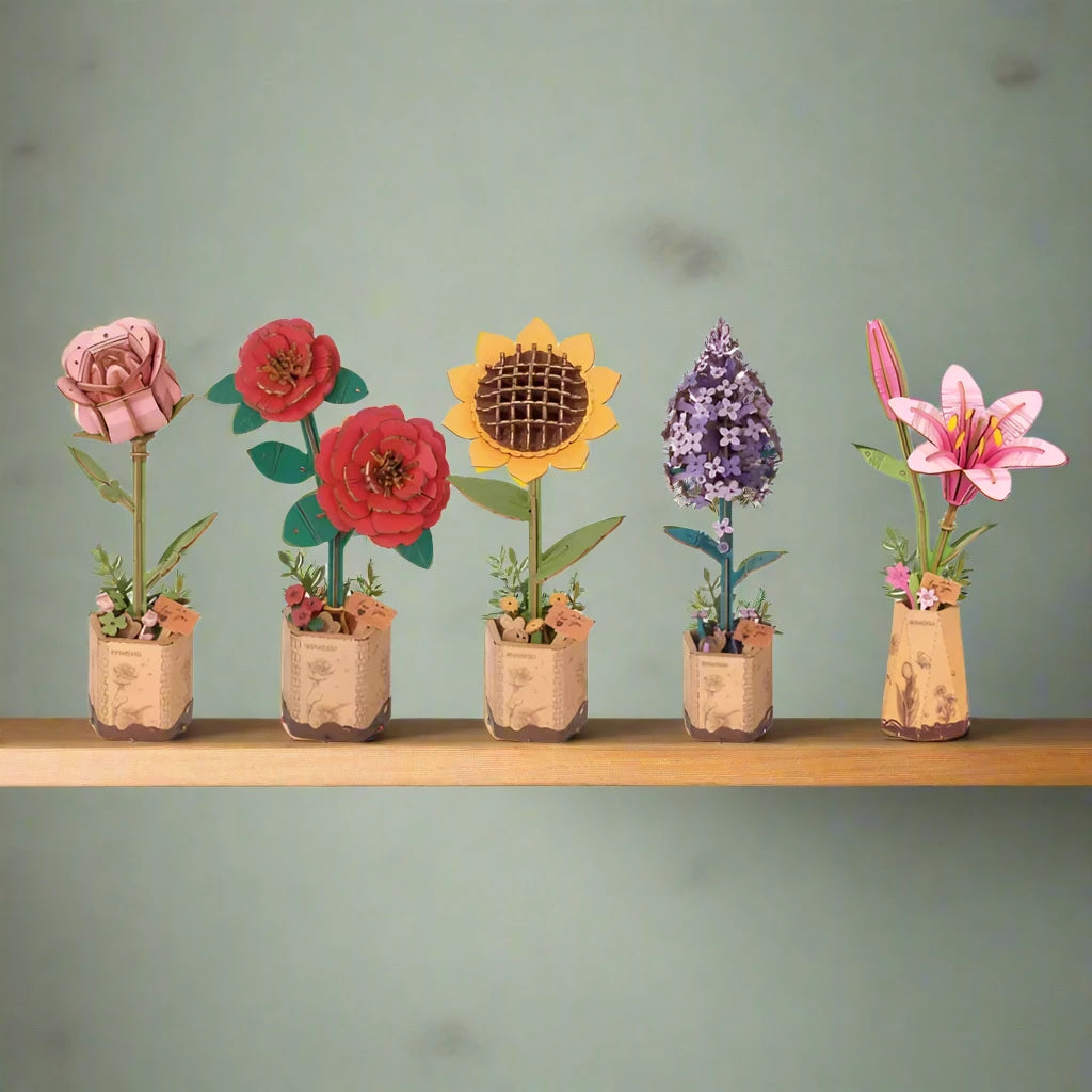 3D Wooden Puzzle Flowers