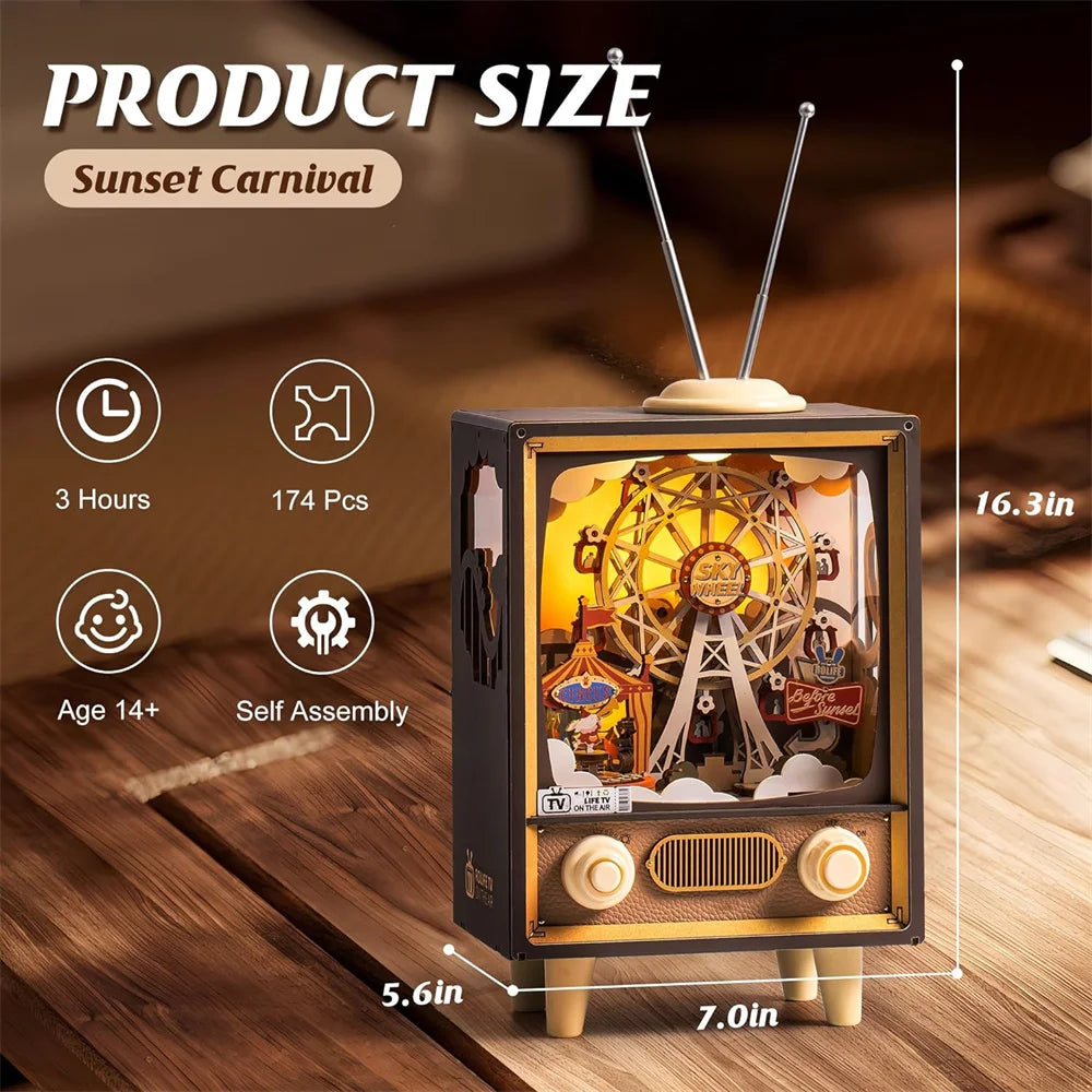 3D Puzzle Sunset Carnival TV Box