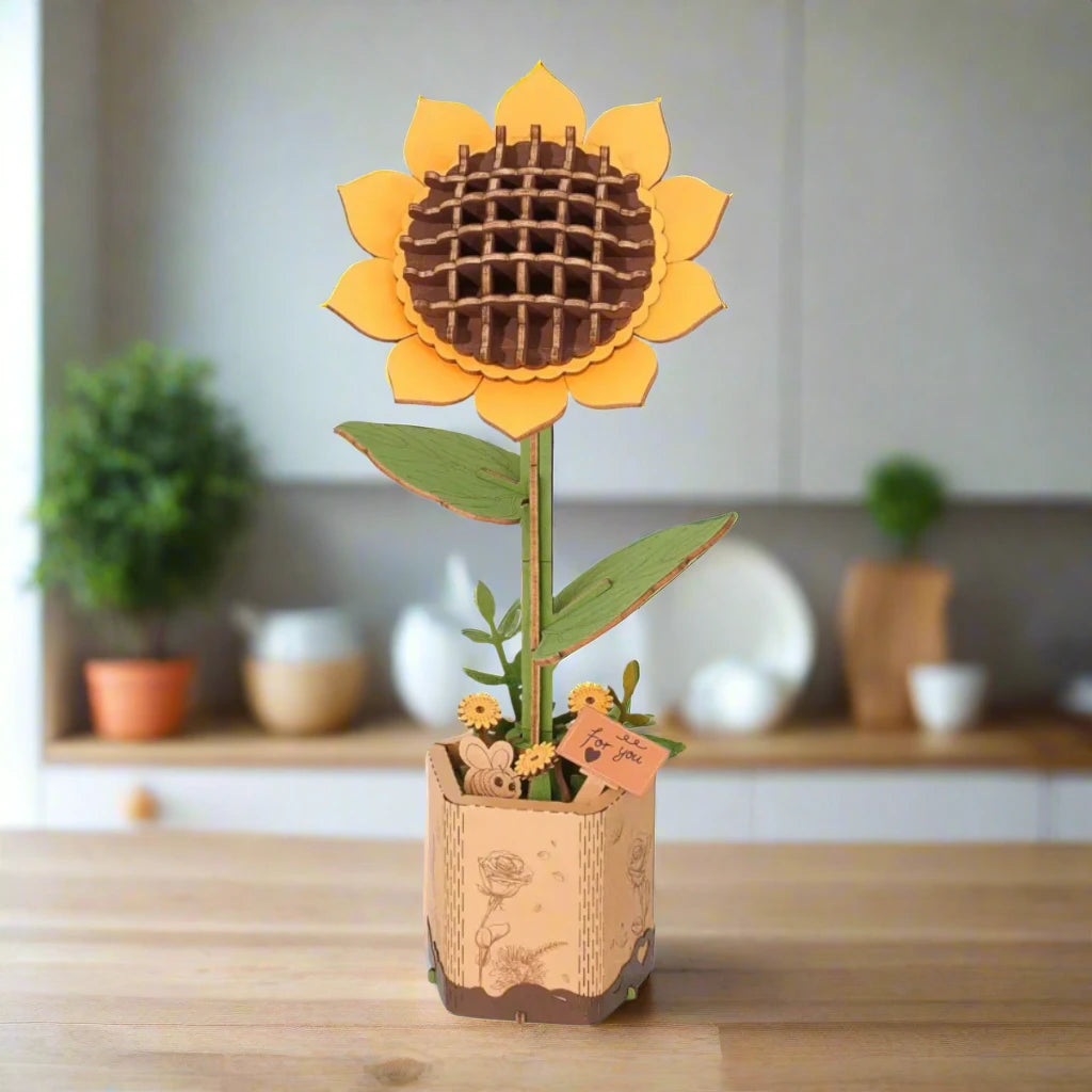 3D Wooden Puzzle Flowers