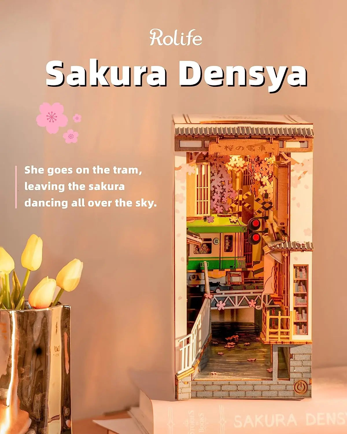 DIY Book Nook Sakura Train