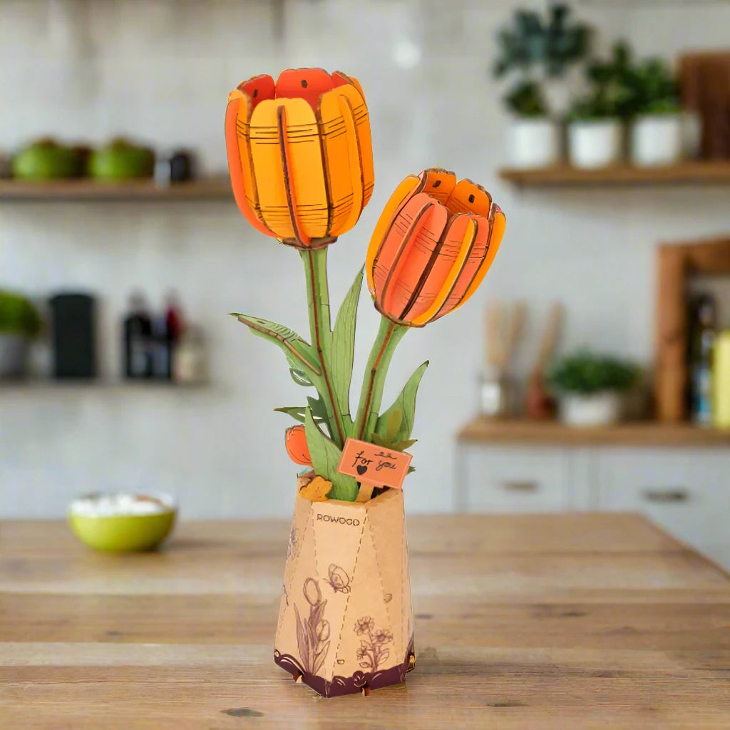 3D Wooden Puzzle Flowers