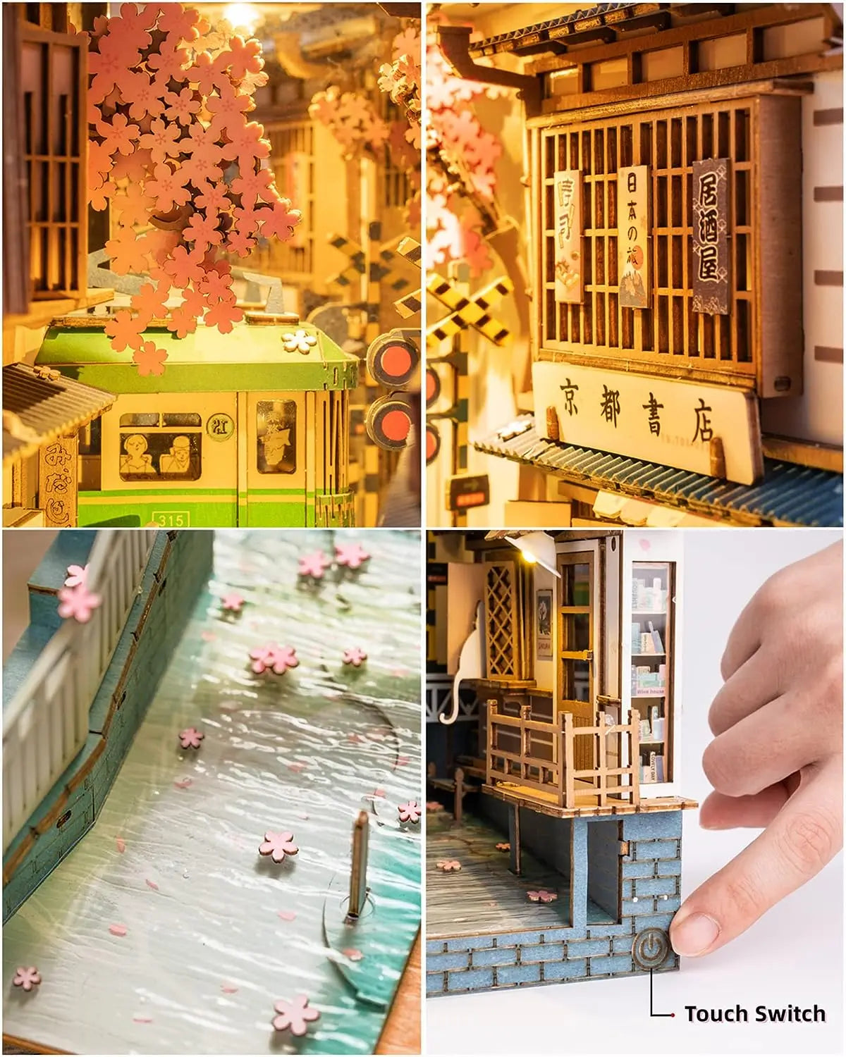 DIY Book Nook Sakura Train