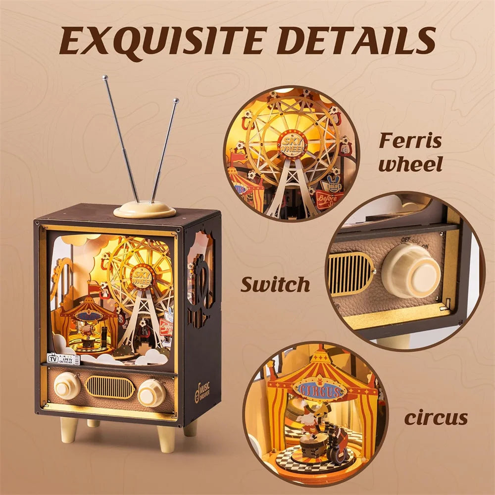 3D Puzzle Sunset Carnival TV Box